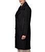 Bernardo Long Wool Blend Oversize Double Breasted Coat, Color:Black - Image 3