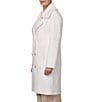 Bernardo Long Wool Blend Oversize Double Breasted Coat, Color:White - Image 3