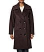 Bernardo Long Wool Blend Oversize Double Breasted Coat, Color:Seal Brown - Image 1