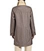 Bernardo Mini Plaid Point Collar Long Sleeve Zip Front Raincoat - Image 2