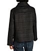 Bernardo Plaid Print Point Collar Button Front Field Jacket - Image 2