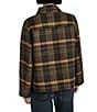 Bernardo Plaid Print Point Collar Button Front Field Jacket - Image 5