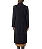 Bernardo Polished Notch Lapel Collar Long Sleeve Insulated Lining Button Front Coat, Color:Black - Image 2