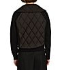 Bernardo Quilt Wide Point Collar Rib Sleeves Zip Front Bomber Jacket - Image 2