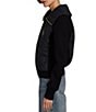 Bernardo Quilt Wide Point Collar Rib Sleeves Zip Front Bomber Jacket - Image 6