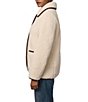 Bernardo Soft Sherpa Contrast Trim Button Front Jacket, Color:Cream - Image 3