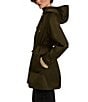 Bernardo Stand Collar Hooded Cinched Waist Zip Front Anorak Raincoat - Image 3