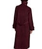 Bernardo Wool Blend Funnel Neck Back Belted Long Button Front Walker Coat - Image 2