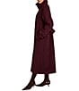 Bernardo Wool Blend Funnel Neck Back Belted Long Button Front Walker Coat - Image 3