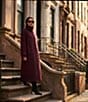 Bernardo Wool Blend Funnel Neck Back Belted Long Button Front Walker Coat - Image 4