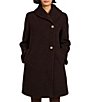 Bernardo Wool Blend Fuzzy Texture Stand Collar Wrap Coat - Image 1