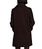 Bernardo Wool Blend Fuzzy Texture Stand Collar Wrap Coat - Image 2