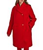 Bernardo Wool Blend Fuzzy Texture Stand Collar Wrap Coat - Image 4
