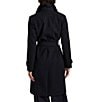 Bernardo Wool Blend Gingham Point Collar Belted Button Front Trench Coat - Image 6