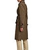 Bernardo Wool Blend Gingham Point Collar Belted Button Front Trench Coat - Image 3