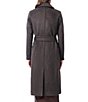 Bernardo Wool Blend Notch Lapel Belted Two Button Front Coat - Image 2