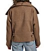 Bernardo Woold Blend Wide Collar Long Sleeves Cropped Button Front Jacket - Image 5