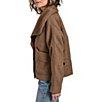 Bernardo Woold Blend Wide Collar Long Sleeves Cropped Button Front Jacket - Image 6