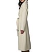 Bernardo Woven Belted Double Breasted Coat, Color:White - Image 3