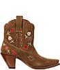 Besita Boots Bloom Suede Floral Booties - Image 1