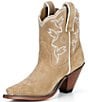 Besita Boots Nectar Leather Hearts Slip On Cone Heel Western Booties - Image 4