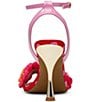 Betsey Johnson Ainsleyy Crochet Flower Embellished Reflective Ankle Wrap Dress Sandals