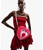 Color:Multi - Image 6 - Red Rose Baby Cakes Heart Crossbody Bag