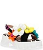 Color:Black/Multi - Image 1 - Beebee Puffy Floral Applique Platform Sandals