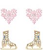 Betsey Johnson Betsey's Apr's Ski Ice Skates Snowflake Duo Stud Earring Set - Image 1