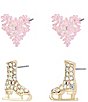 Betsey Johnson Betsey's Apr's Ski Ice Skates Snowflake Duo Stud Earring Set - Image 2