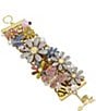 Color:Multi - Image 1 - Bj Br Daisy Crystal Pearl Toggle Statement Bracelet