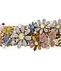Color:Multi - Image 2 - Bj Br Daisy Crystal Pearl Toggle Statement Bracelet