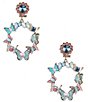 Betsey Johnson Boho Butterfly Gem Orbital Drop Earrings,Specials : American Fashion Style Bags On Sale