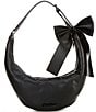 Betsey Johnson Bow Hobo Sling Shoulder Bag, Color:Black - Image 1