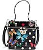 Color:Dots - Image 1 - Butterfly Embellished Box Crossbody Bag