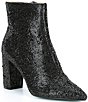 Color:Black - Image 1 - Blue by Betsey Johnson Cady Rhinestone Embellished Block Heel Booties