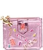 Betsey Johnson Metallic Candy Bifold Wallet, Color:Pink - Image 1