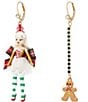 Betsey Johnson Christmas Baker Doll & Gingerbread Drop Earrings - Image 2