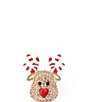 Betsey Johnson Christmas Candy Cane Reindeer Statement Cocktail Ring - Image 1