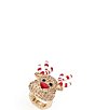 Betsey Johnson Christmas Candy Cane Reindeer Statement Cocktail Ring - Image 3