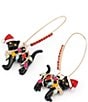 Betsey Johnson Christmas Lights Cat Dangle Drop Earrings - Image 2