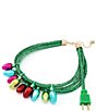 Betsey Johnson Christmas Lights Novelty Statement Necklace - Image 2