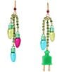 Betsey Johnson Christmas Lights Statement Drop Earrings - Image 1