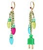 Betsey Johnson Christmas Lights Statement Drop Earrings - Image 2
