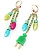 Betsey Johnson Christmas Lights Statement Drop Earrings - Image 3