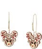 Betsey Johnson Christmas Reindeer Cookie Dangle Statemtment Drop Earrings - Image 1