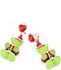Betsey Johnson Christmas Santa Gummy Bear Statement Drop Earrings - Image 2