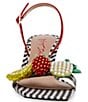 Color:Black/Multi - Image 4 - Colson Fruit Bead Embellished Gingham Slingback Dress Sandals