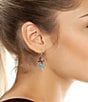 Betsey Johnson Cowboy Ghost & Boot Mismatch Drop Earrings, Color:Blue - Image 3