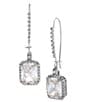 Color:Silver - Image 1 - Crystal Drop Earrings